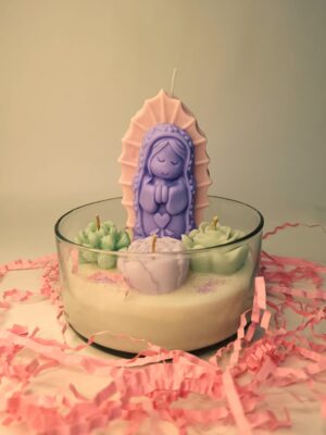 VIRGEN EN FRASCO DE VIDRIO
